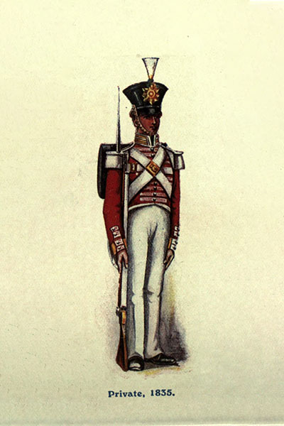 Private, 8th Regiment of Foot, 1835